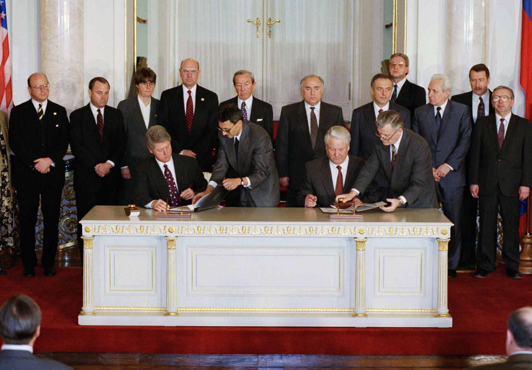 1994: Bill Clinton and Boris Yeltsin